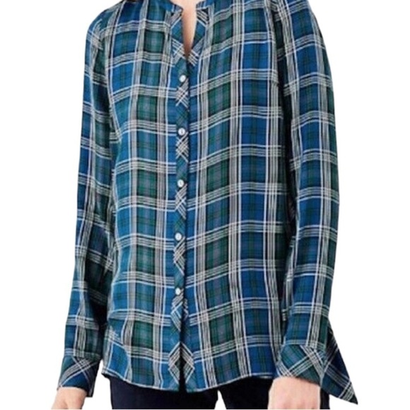 J. Jill Plaid Button Front Tunic - Picture 1 of 5